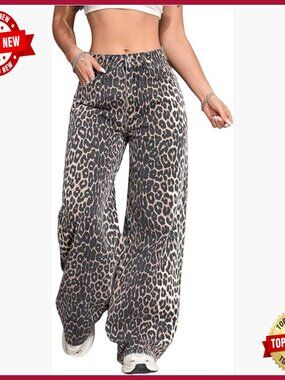 High Waisted Wide Leg Denim Jeans Casual Baggy Fit Y2K Style